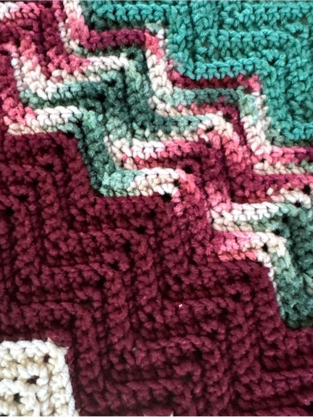 Handmade cozy chevron